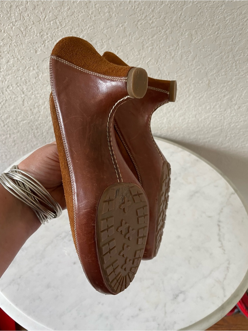 Vintage Cole Haan Leather Mules Women’s Size 7 Cognac Tan - Picture 9 of 10